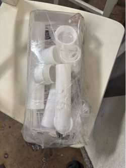 Easy Touch 1-1/2 in. White Poly Pipe Bath Waste and Overflow Drain in Chrome