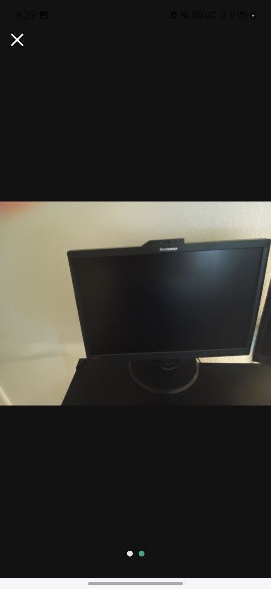 Lenovo ThinkVision L2251xwD 22" Monitor VGA DP Webcam USB Hub 5ms 2578-HB6