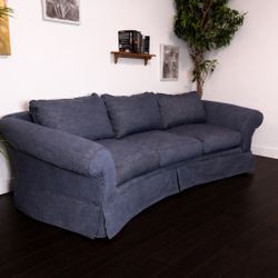 Blue Navy Curved Sofa 