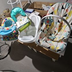 Baby Items ( Tub, Bath Chair, Sit-me-up, Rocker)