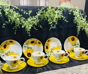 Princess house crystal and sunflower hobby lobby set