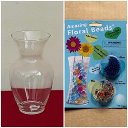 glass flower vase & Floral Beads®