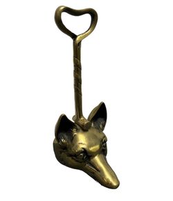 Antique Brass Fox Doorstop