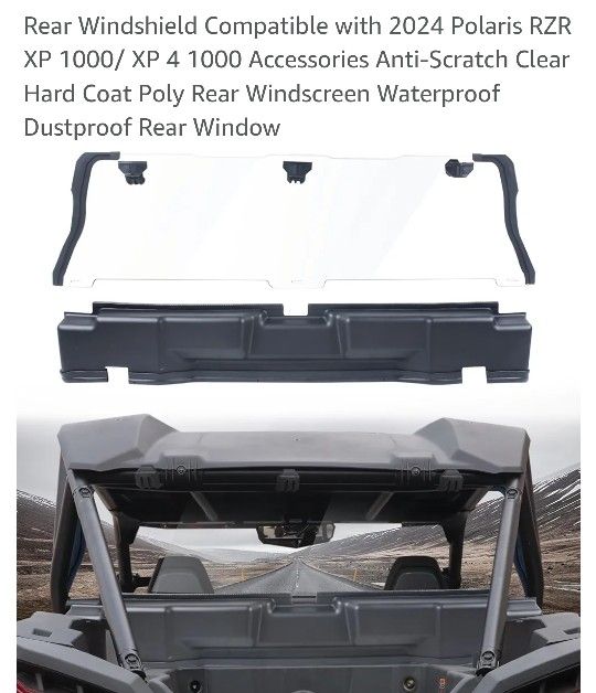 2024 Polaris RZR XP 1000/ XP 4 1000 Rear Windshield