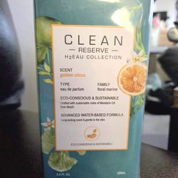 CLEAN RESERVE GOLDEN CITRUS EAU DE PARFUM 3.4OZ/100ML,  NEW SEALED BOX