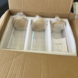 Glass canister with Bamboo lids set