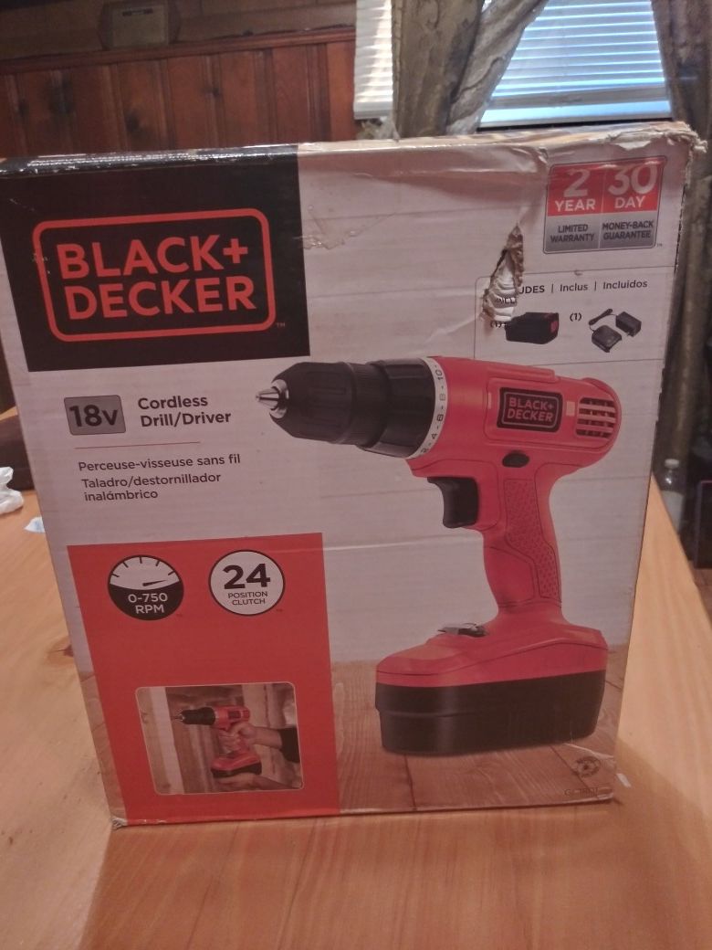 Black & Decker Cordless 18Volt Drill