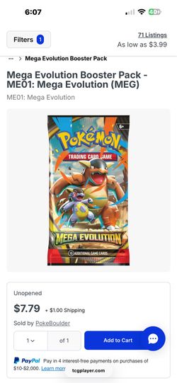 Mega Evolution Booster Packs(Unopened)