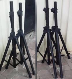 $75 per pair, brand new tripod speaker stands several available