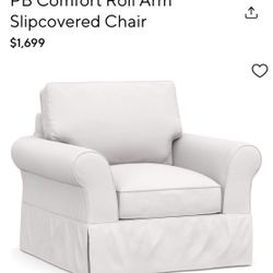 Pottery Barn Chair and Ottoman