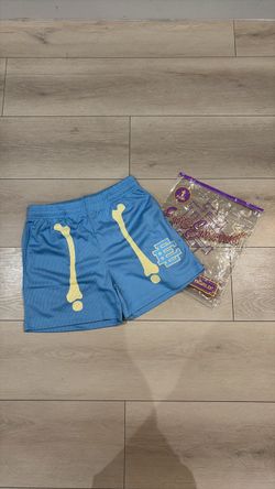 Eric Emanuel EE Basic Mesh Shorts – Blue with Yellow Bones