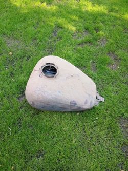 Harley-Davidson gas tank no dents sanded smooth Dusty from sitting in my shed
