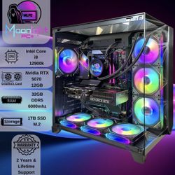 Corona Eclipse V2 - Intel i9 12900k / RTX 5070 RGB Gaming, Streaming, & Productivity PC