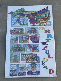 Vintage 1994 Grateful Dead Jerry Garcia Brokum Funky Poster