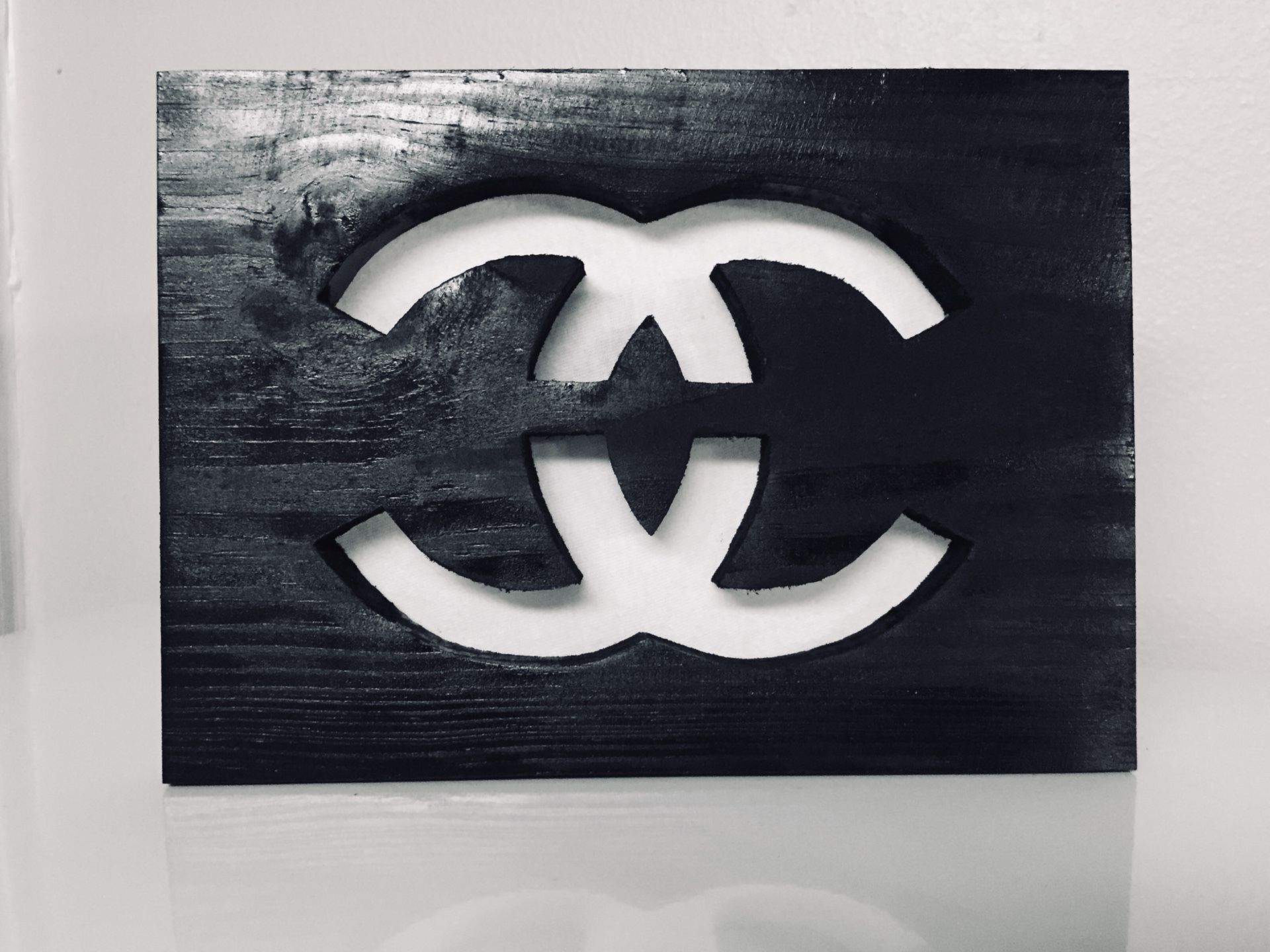 Double C Wood Sign w/hanger