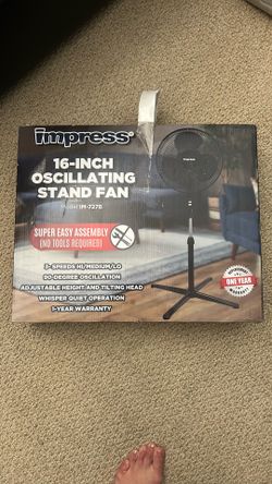 Oscillating stand fan