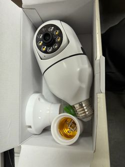 Smart Light Bulb Security Camera – WiFi Surveillance Camera with LED Lights