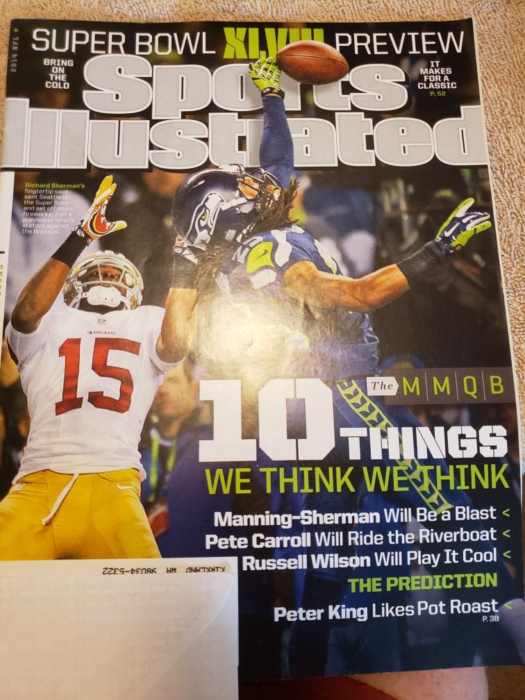 Seahawks SI's and Super Bowl Program,