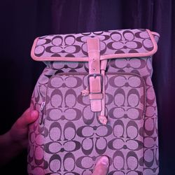 Coach Monogram Leather Backpack