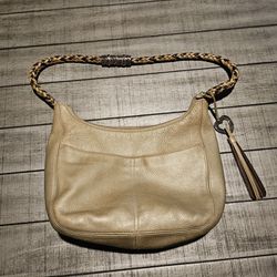 Brighton Matte Gold Leather Shoulder Bag