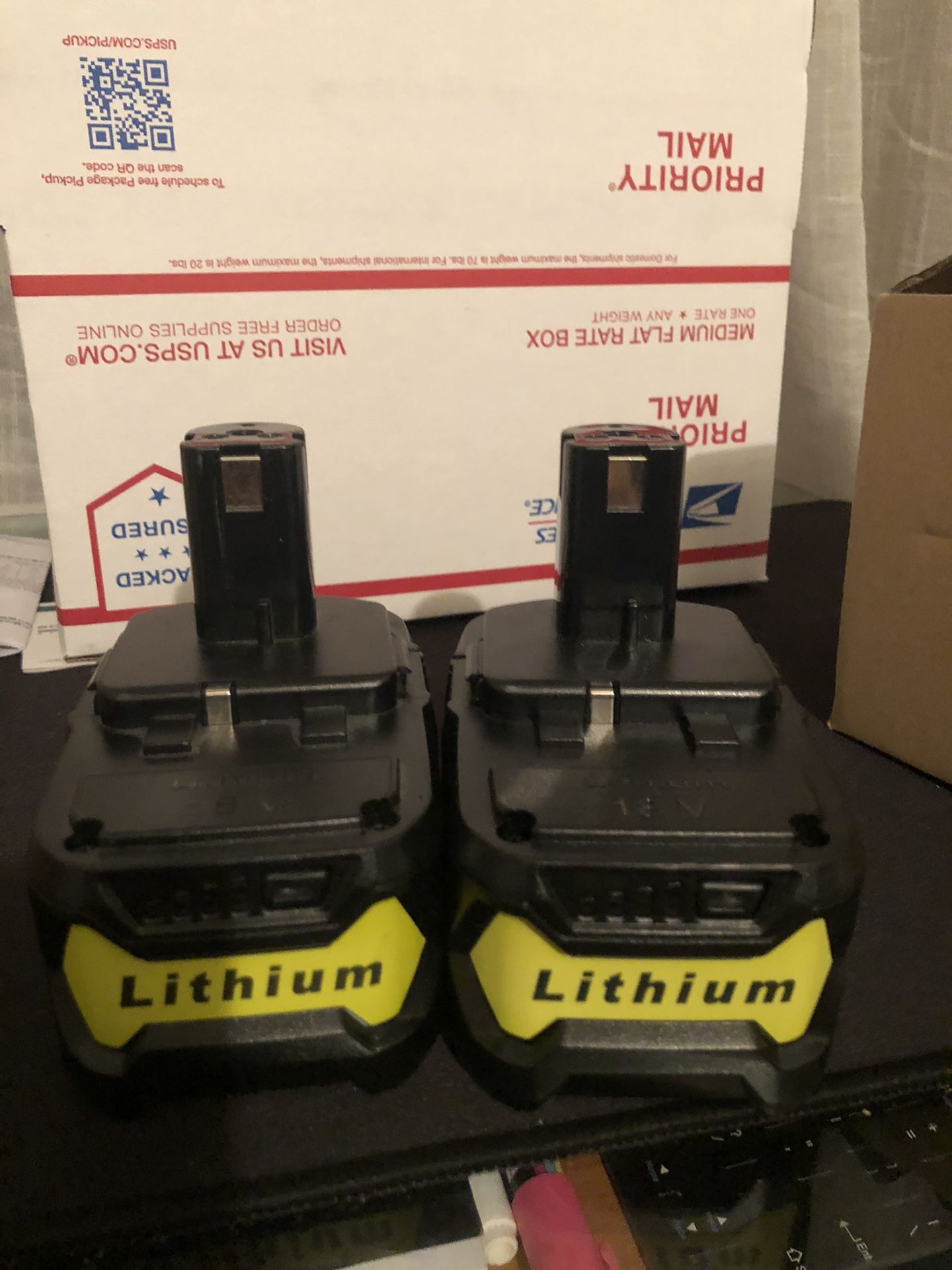 2 pack 18v 5.0Ah Batteries for Ryobi tools