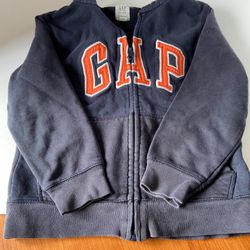 Gap Logo Hoodie Jacket Youth Blue Full Zip Size S