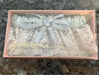 Jamie Lynn Wedding Blue Lace Garter