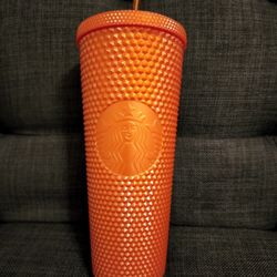 Starbucks Orange Studded Tumbler 