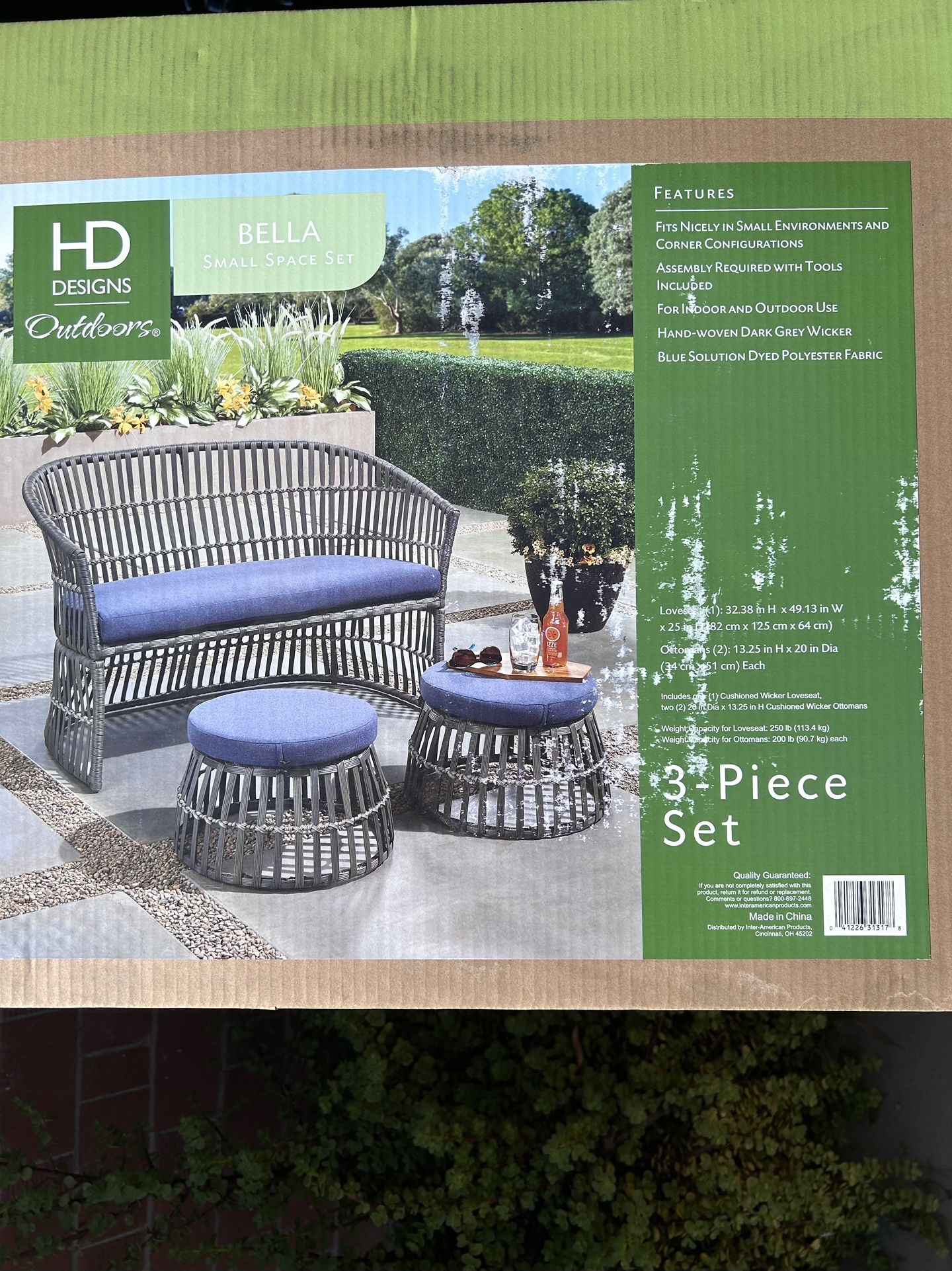 New 3 Piece Patio Furniture