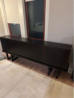New Credenza Never Been Used In The Originally Box - Real Wood Dark Brown Color