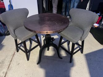 Bar table and chairs