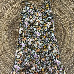 Orange & Purple Floral Dress