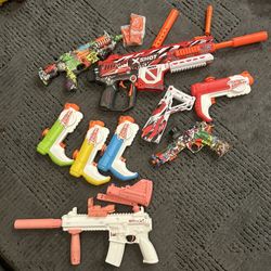 nerf guns practically new. baby tors