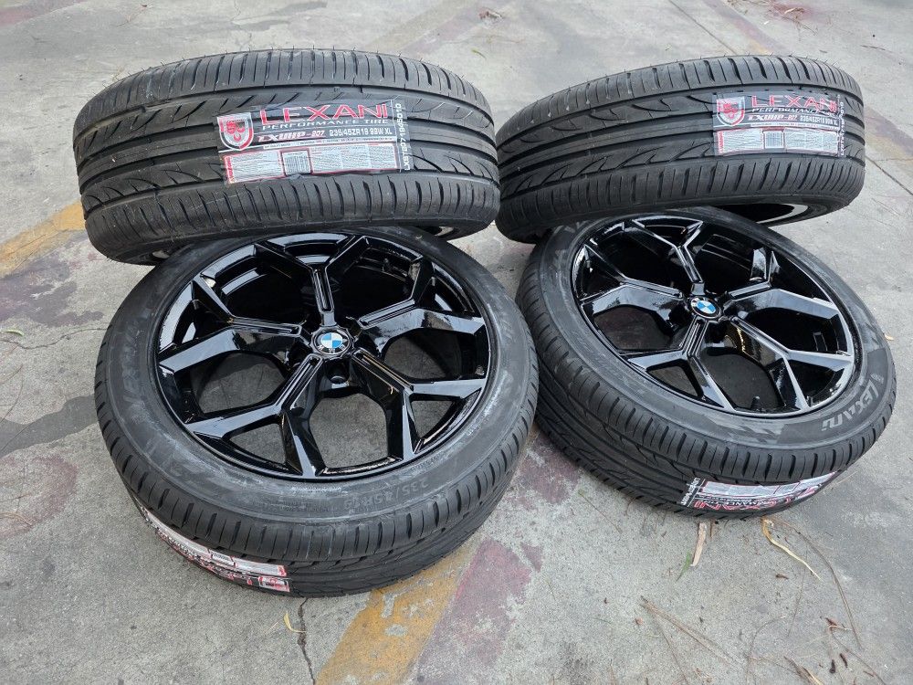 ORIGINAL 19" BMW X3 Wheels 2018-2024 Glossy Black Satin Wheels With New 