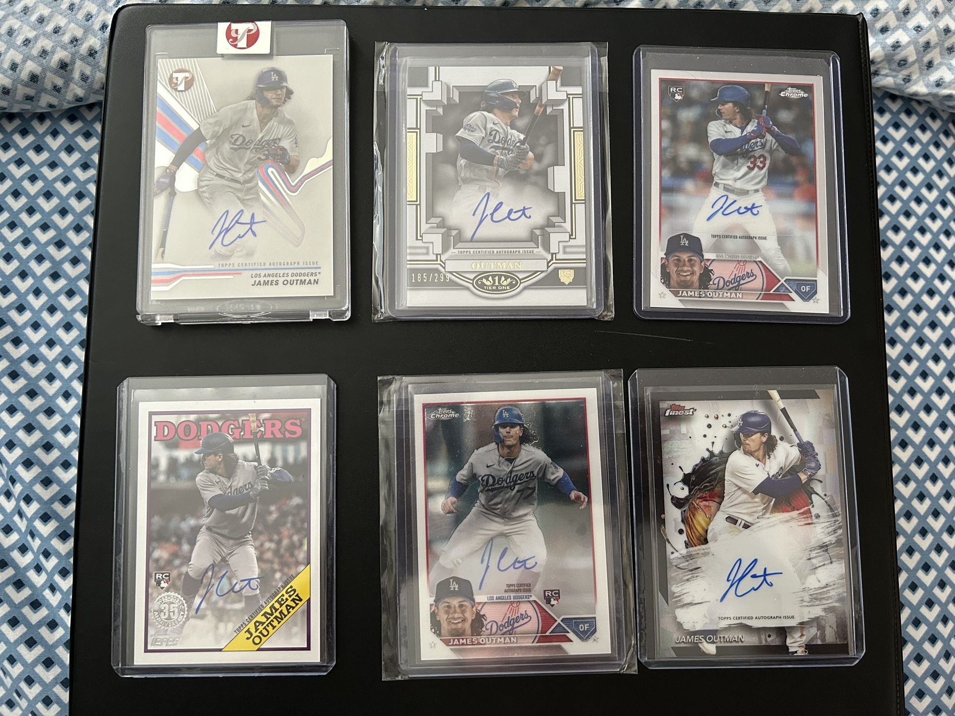 Dodgers James Outman (6) Autographed Card Lot