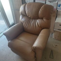 Nice Leather Tan Recliner.  Perfect Condition 