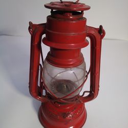 Vintage Red Winged Wheel Lantern