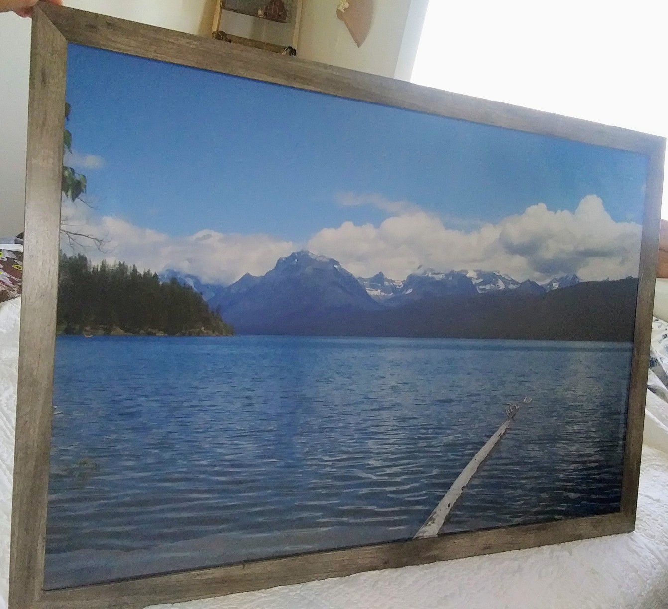Framed picture of Lake McDonald MT