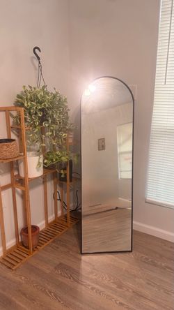 Black arched body mirror