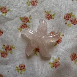 Real Rose Quartz Starfish Shaped Crystal 