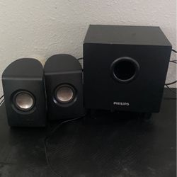 New Condition Used, Black Speaker System With Subwoofer 