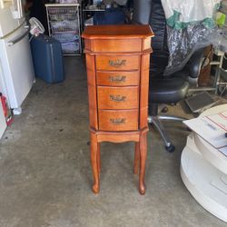 Real Wood Jewelry Dresser Cabinet W Drawers