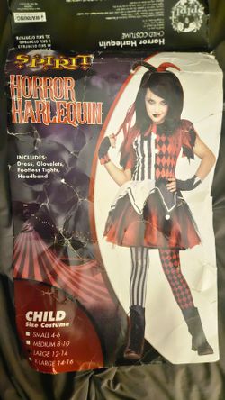 Spirit Halloween Horror Harlequin Costume