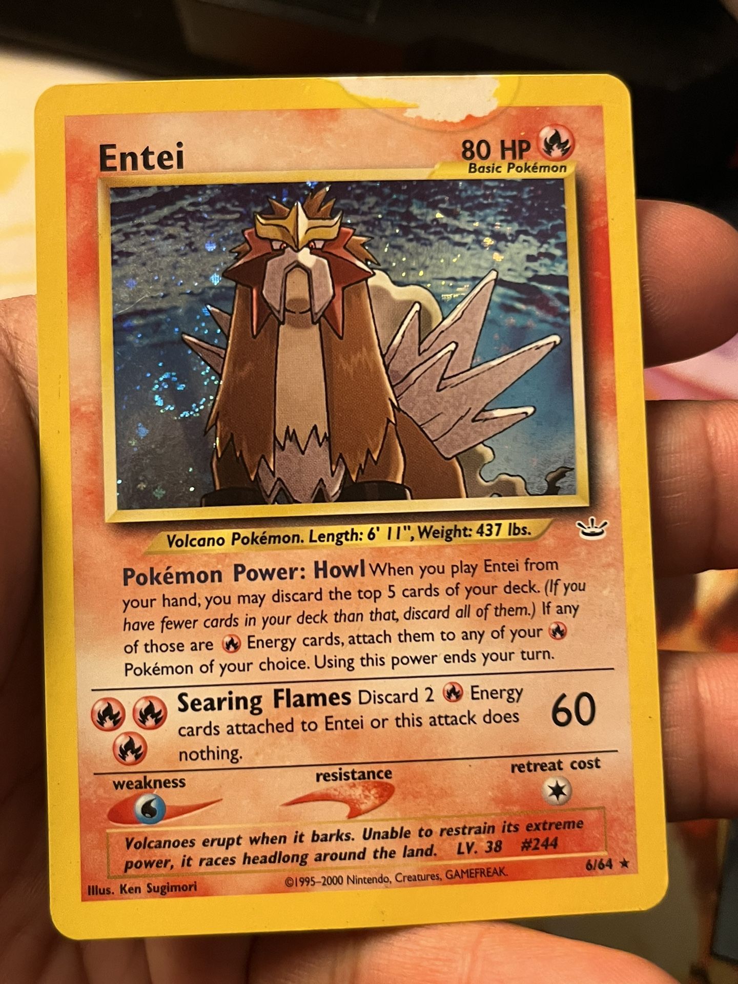 entei pokemon card 1995 Rocket's (VS 95) As long as this Power is active Entei & Raikou LEGEND |
