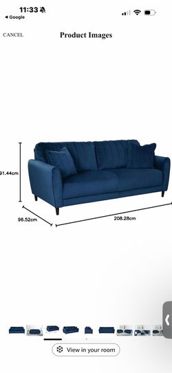 blue sofa