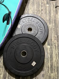 25lb rubber gym plates