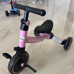 besrey 5 in 1 Toddler Bike for 1 Year to 4 Years Old Kids, Toddler Tricycle Kids Trikes Tricycle, Toys for Boy & Girl, Balance Training, Removable Ped