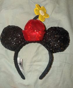 Sequins Flower Pot Minnie Disney Ears