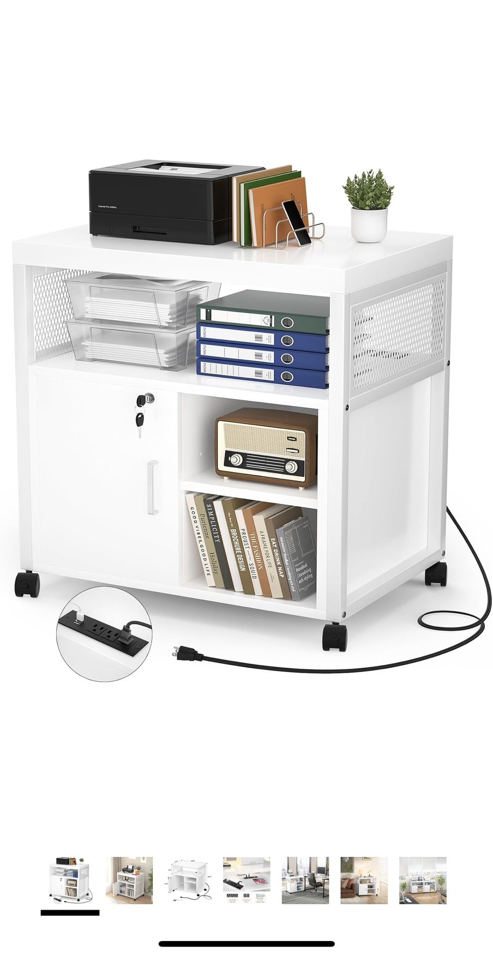 File Cabinet w/ USB Charging Port BRAND NEW