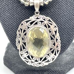Sterling Lemon Citrine Necklace